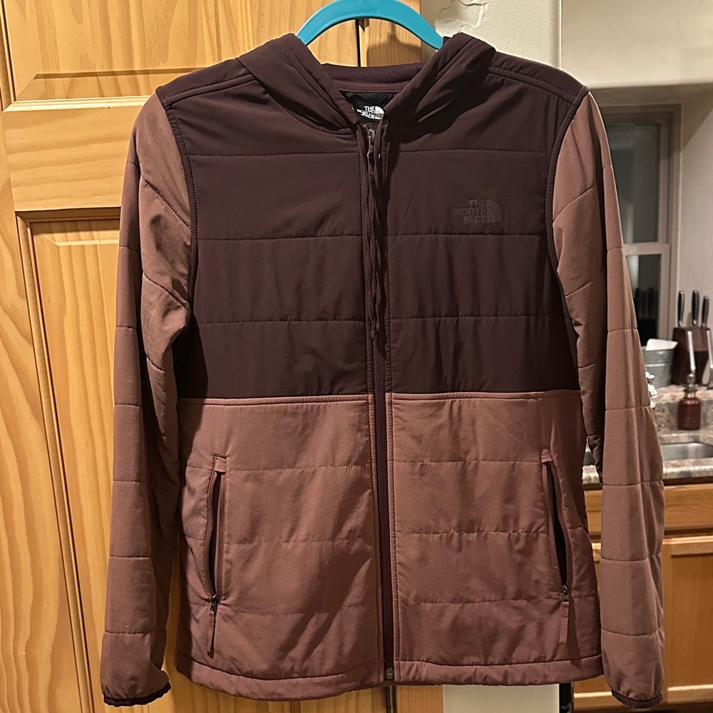 The North Face women’s Two-Tone Brown/pinkish Puffer Jacket